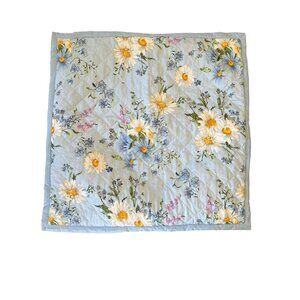 Floral Quilted Pillow Cover 26" X 26" By Lillian August Made By Franktex Inc. In